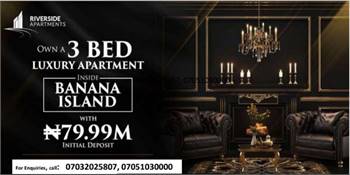Selling a 3 Bedroom Luxury Apartment inside Banana Island (Call or Whatsapp - 07051030000)